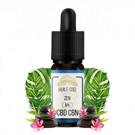 Óleo de CBD/CBN Zen 5% a 10% 10ml - Greeneo óleo cbd e cbn sublingual para relaxar e dormir, greeno zen